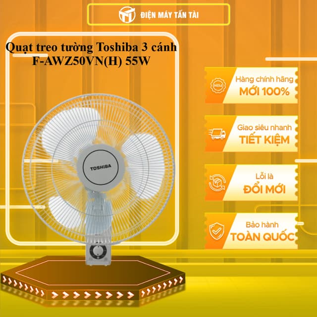 F-AWZ50VN(H) / F-WSA20(H)VN - Quạt treo tường Toshiba 3 cánh F-WSA20(H)VN - F-AWZ50VN(H) 55W - Ảnh 5