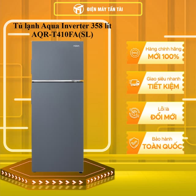 AQR-T410FA(SL) - Tủ lạnh Aqua Inverter 358 lít - BH chính hãng - Giao miễn phí HCM - Ảnh 2