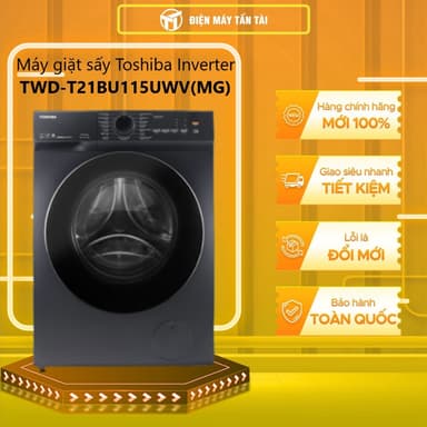 So sánh giá TWD-T21BU115UWV(MG)  - Máy giặt sấy Toshiba Inverter giặt 10.5 KG sấy 7 KG - GIAO TOÀN QUỐC rẻ nhất?