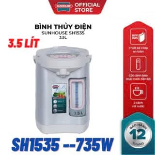 Bình thủy điện SUNHOUSE SHD1535 (3.5 lít) và SHD1533 (3.3 lít) BẢO HÀNH CHÍNH HÃNG - Ảnh 4
