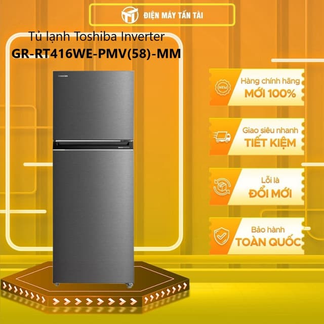 [TẤN TÀI LĐ 0Đ] GR-RT416WE-PMV(58)-MM- Tủ lạnh Toshiba Inverter 312 lít GR-RT416WE-PMV(58)-MM - Ảnh 8