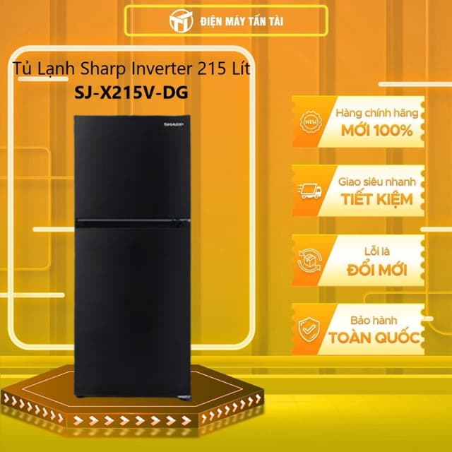 SJ-X215V-DG / SJ-X215V-SL- Tủ Lạnh Sharp Inverter 197 Lít  - GIAO TOÀN QUỐC - Ảnh 8