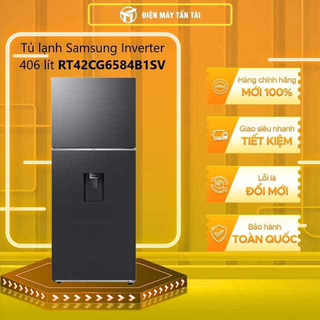 [TẤN TÀI LĐ 0Đ] RT42CG6584B1SV - Tủ lạnh Samsung Inverter 406 lít RT42CG6584B1SV - Giao miễn phí HCM - Ảnh 3