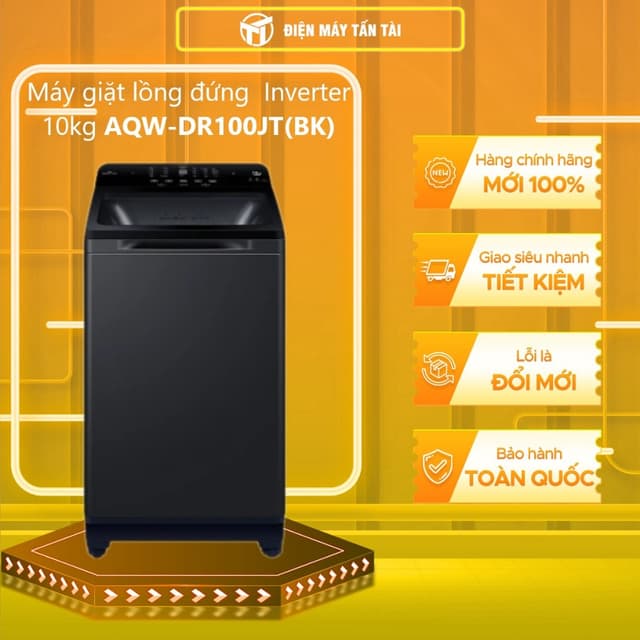 AQW-DR100JT(BK) - Máy giặt lồng đứng AQW-DR100JT.BK Inverter 10 Kg - GIAO TOÀN QUỐC - Ảnh 10