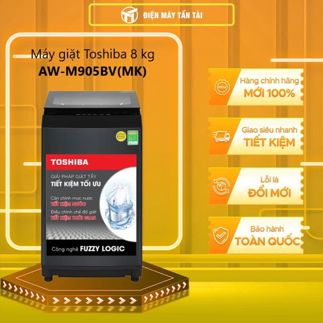 AW-M905BV(MK) - Máy giặt Toshiba không inverter  8 kg AW-M905BV(MK) - GIAO TOÀN QUỐC - Ảnh 5