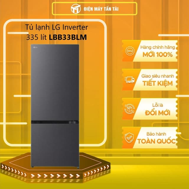 [TẤN TÀI LĐ 0Đ] LBB33BLM -  - Tủ lạnh LG Inverter 335 lít LBB33BLM - BẢO HÀNH CHÍNH HÃNG - Ảnh 9