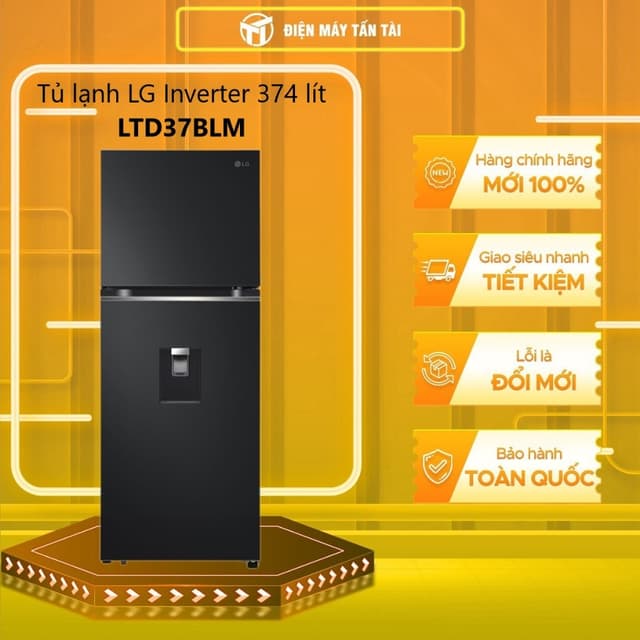 [TẤN TÀI LĐ 0Đ] LTD37BLM - Tủ lạnh LG Inverter 374 lít LTD37BLM - BẢO HÀNH 2 NĂM - HÀNG CHÍNH HÃNG - Ảnh 11