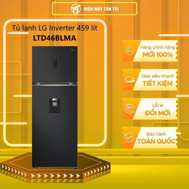 [TẤN TÀI LĐ 0Đ] LTD46BLMA - Tủ lạnh LG Inverter 459 lít LTD46BLMA - chính hãng - Miễn phí giao HCM - Ảnh 3