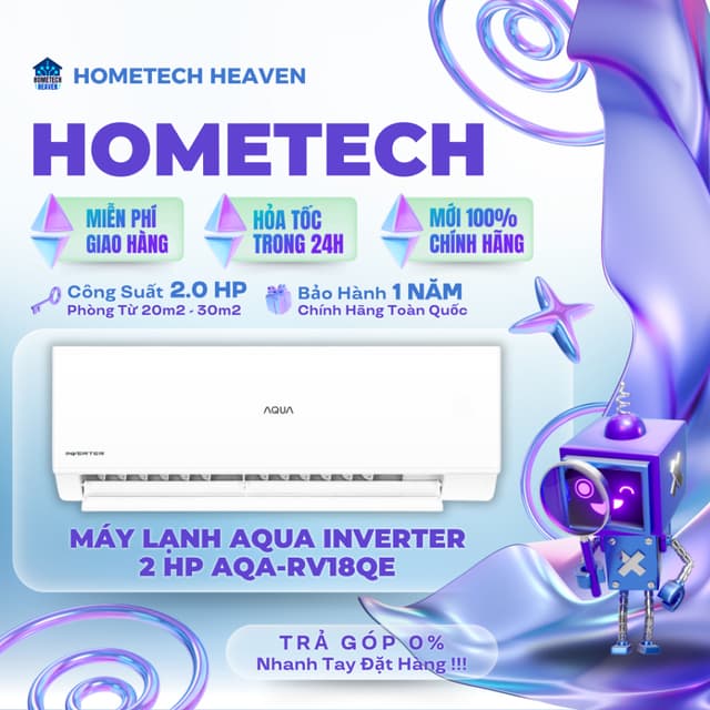 [MIỄN PHÍ GIAO HÀNG] AQA-RV18QE - Máy lạnh AQUA Inverter 2 HP AQA-RV18QE - Hàng Chính Hãng, Mới 100% - Ảnh 9