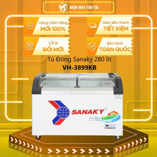 VH-3899KB - Tủ Đông Sanaky 280 lít VH-3899KB - 1 NGĂN ĐÔNG - MIỄN PHÍ GIAO HCM - Ảnh 10