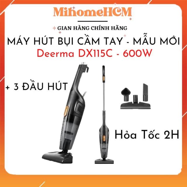 Máy hút bụi cầm tay Deerma DEM-DX115C - Hàng chính hãng - CÓ VAT - Ảnh 5