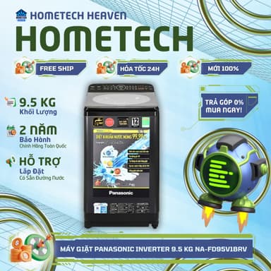 So sánh giá [GIAO LẮP MIỄN PHÍ] NA-FD95V1BRV - Máy giặt Panasonic Inverter 9.5 kg NA-FD95V1BRV - Hàng Chính Hãng, Mới 100% rẻ nhất?