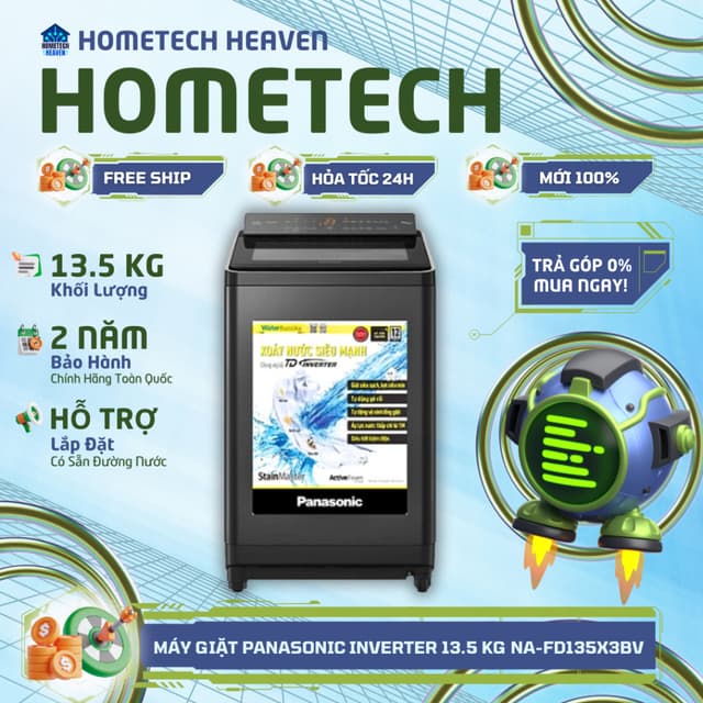 ☑️ NA-FD135X3BV - Máy giặt Panasonic Inverter 13.5 kg NA-FD135X3BV - Hàng Chính Hãng - Ảnh 11