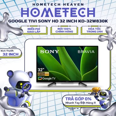 So sánh giá [GIAO LẮP MIỄN PHÍ] KD-32W830K - Google Tivi Sony 32 inch KD-32W830K - Hàng Chính Hãng, Mới 100% rẻ nhất?