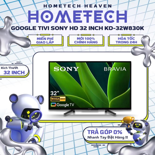 [GIAO LẮP MIỄN PHÍ] KD-32W830K - Google Tivi Sony 32 inch KD-32W830K - Hàng Chính Hãng, Mới 100% - Ảnh 6