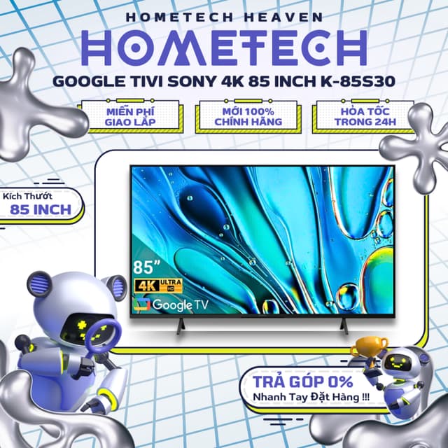 [GIAO LẮP MIỄN PHÍ] K-85S30 - Google Tivi Sony 4K 85 inch K-85S30 - Hàng Chính Hãng, Mới 100% - Ảnh 9