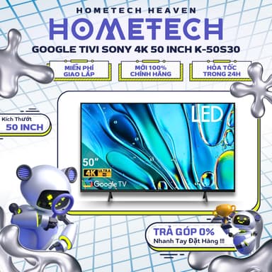 So sánh giá [GIAO LẮP HCM] K-50S30/K-55S30 Google Tivi LED Sony 4K 50 Inch/55 Inch - Hàng Mới, Chính Hãng 100% rẻ nhất?