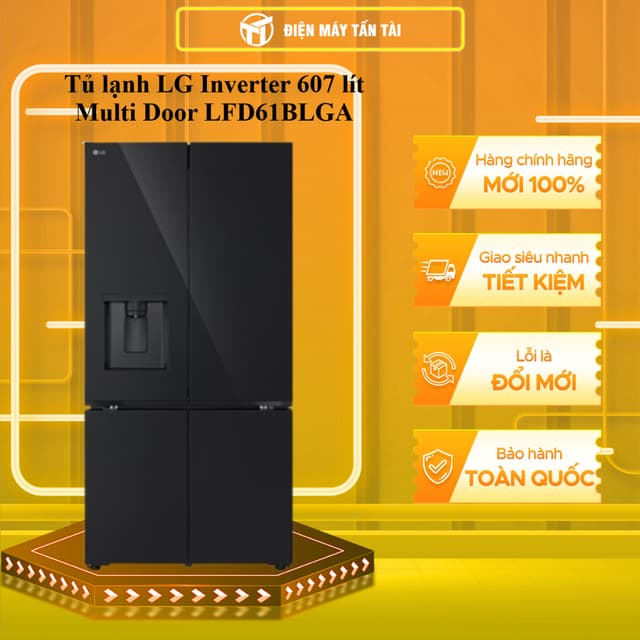 [TẤN TÀI LĐ 0Đ] LFD61BLGA - Tủ lạnh LG Inverter 607 lít Multi Door LFD61BLGA - HÀNG CHÍNH HÃNG - Ảnh 4
