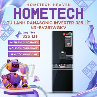 So sánh giá [GIAO LẮP MIỄN PHÍ] NR-BV361WGKV - Tủ lạnh Panasonic Inverter 325 lít NR-BV361WGKV - Hàng Chính Hãng, Mới 100% rẻ nhất?