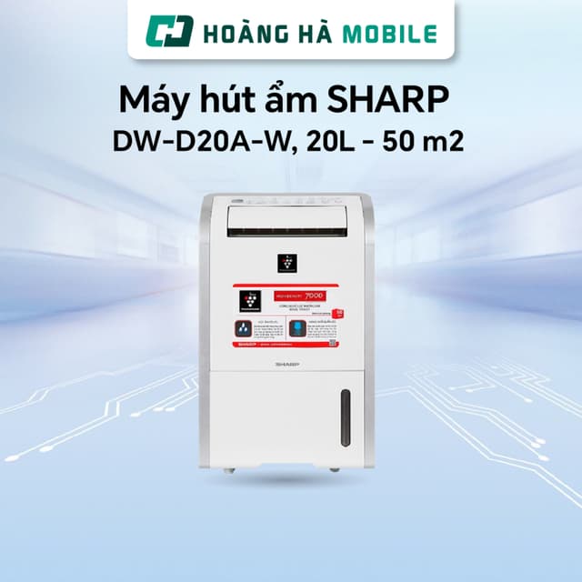 Máy hút ẩm SHARP DW-D20A-W, 20L - 50 m2 - Chính hãng - Ảnh 5