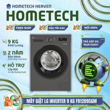 So sánh giá [GIAO LẮP MIỄN PHÍ] FB1209S6M - Máy giặt LG Inverter 9 kg FB1209S6M - Hàng Chính Hãng rẻ nhất?