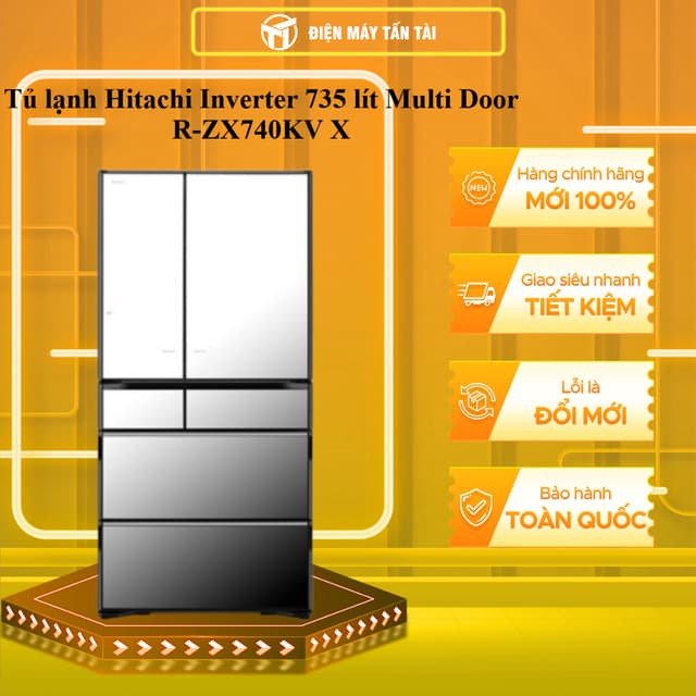 R-ZX740KV(X) - Tủ lạnh Hitachi Inverter 735 lít Multi Door R-ZX740KV X - MIỄN PHÍ GIAO HCM - Ảnh 3
