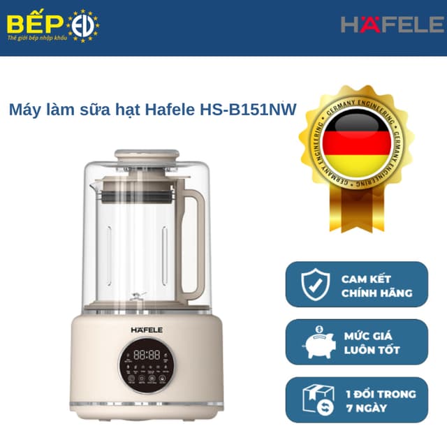 Máy làm sữa hạt Hafele HS-B151NW- 535.43.485 Nhập Khẩu Chính Hãng - Ảnh 1