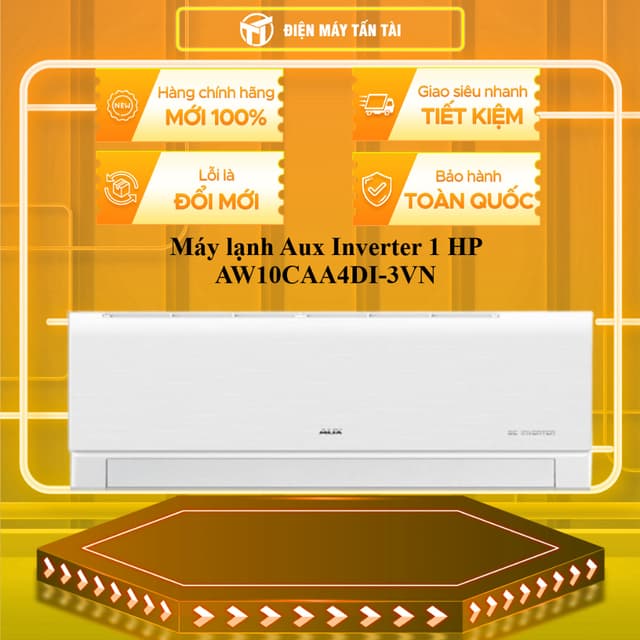AW10CAA4DI-3VN - Máy lạnh Aux Inverter 1 HP AW10CAA4DI-3VN - HÀNG CHÍNH HÃNG -  GIAO TOÀN QUỐC - Ảnh 3