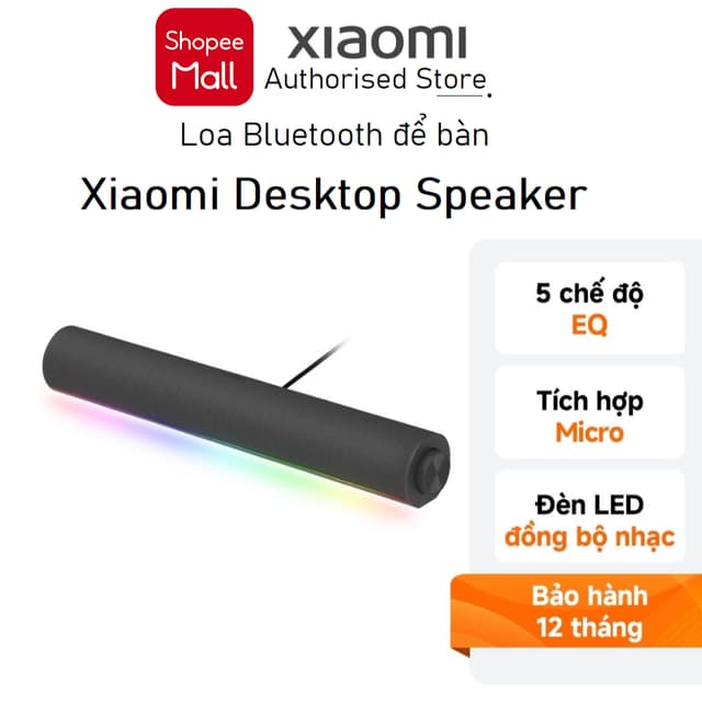 Loa Bluetooth để bàn Xiaomi Desktop Speaker Micro Tích Hợp - Đèn Đổi Màu RGB - Ảnh 10