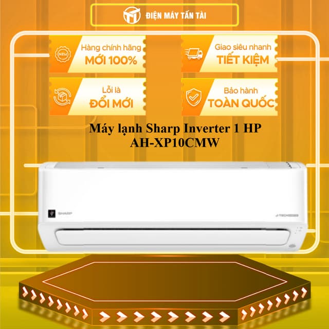 AH-XP10CMW - Máy lạnh Sharp Inverter 1 HP AH-XP10CMW - HÀNG CHÍNH HÃNG - GIAO TOÀN QUỐC - Ảnh 1
