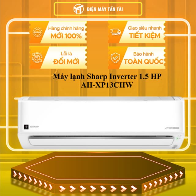 AH-XP13CHW - Máy lạnh Sharp Inverter 1.5 HP AH-XP13CHW - BẢO HÀNH CHÍNH HÃNG - GIAO TOÀN QUỐC - Ảnh 1