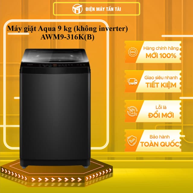 AWM9-316K(B) - Máy giặt cửa trên  Aqua 9 kg AWM9-316K(B) - GIAO TOÀN QUỐC - Ảnh 5