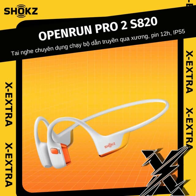 Tai nghe thể thao Shokz OpenRun Pro 2 S820 dẫn truyền qua xương, kết nối không dây, pin 12h, IP55, chuyên dụng chạy bộ - Ảnh 11