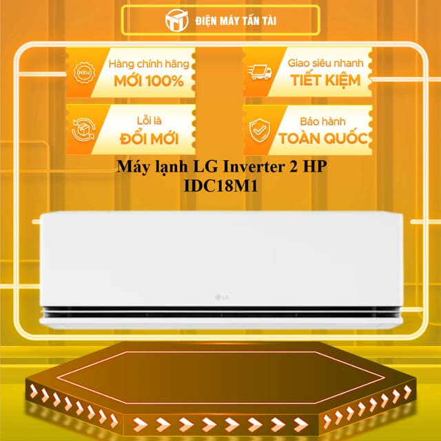 IDC18M1 - Máy lạnh LG Inverter 2 HP IDC18M1 - Màn hình hiển thị nhiệt độ - GIAO TOÀN QUỐC-CHÍNH HÃNG - Ảnh 6