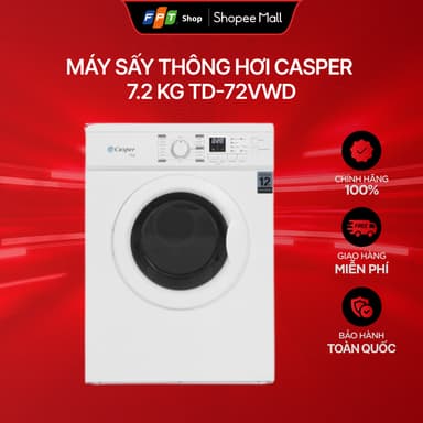 So sánh giá [Miễn phí giao - Không lắp đặt] Máy sấy thông hơi Casper 7.2 kg TD-72VWD Refresh loại bỏ mùi ẩm mốc rẻ nhất?