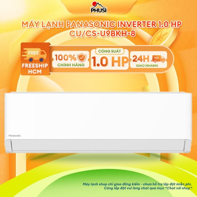 U9BKH-8 [MIỄN PHÍ GIAO HÀNG] Máy lạnh Panasonic Inverter 1 HP CU/CS-U9BKH-8 Hàng Chính Hãng, Mới 100% - Ảnh 9