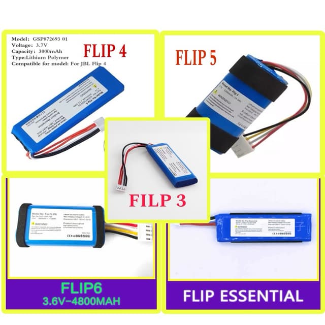 Pin loa Bluetooth JBL Flip 2 - Flip 3 - Flip 4 - Flip 5 - Flip 6 - Filp Essential chính hãng - Ảnh 8