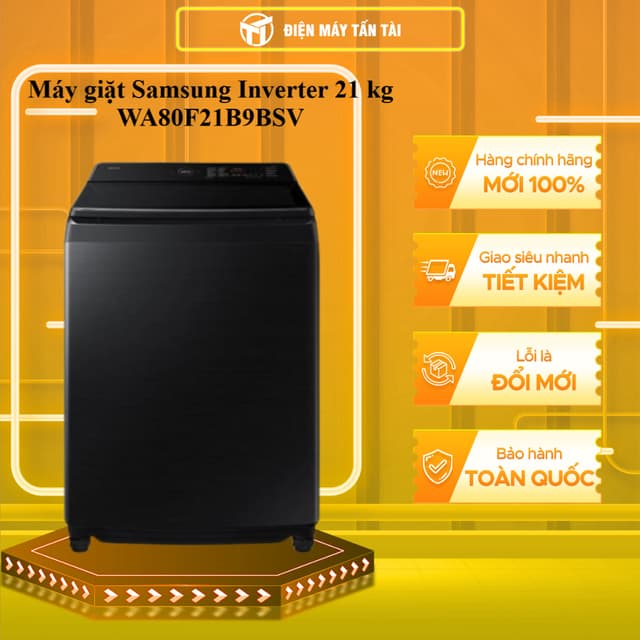 WA80F21B9BSV - Máy giặt Samsung Inverter 21 kg WA80F21B9BSV - GIAO TOÀN QUỐC - Ảnh 6