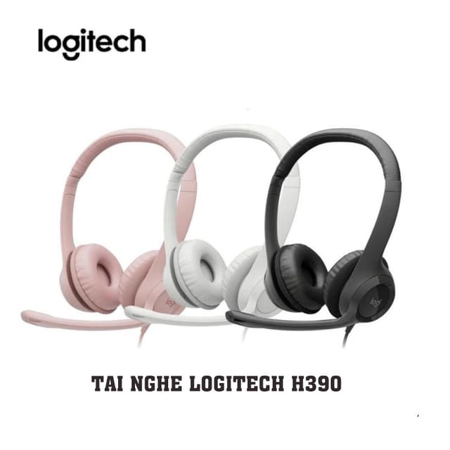 Tai nghe Logitech H390 có Micro khử ồn, cổng kết nối USB, Hàng chính hãng - bảo hành 24 tháng - Ảnh 3