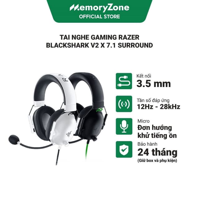 Tai Nghe Gaming Razer BlackShark V2 X 7.1 Surround - Ảnh 4