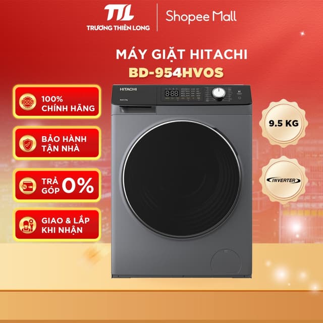 BD-954HVOS - Máy Giặt Hitachi Inverter 9.5 Kg BD-954HVOS [FREESHIP HCM] - Ảnh 2