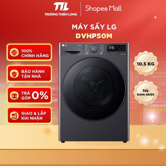 DVHP50M - Máy Sấy Bơm Nhiệt LG Inverter 10.5 Kg DVHP50M [TOÀN QUỐC] - Ảnh 11