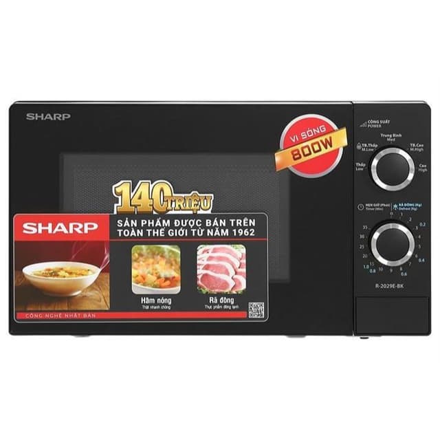 Lò vi sóng Sharp R-2029E-BK 20 lít công suất 800w - Ảnh 1