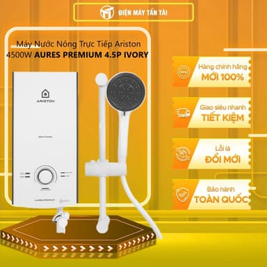 So sánh giá AURES PREMIUM 4.5P IVORY - Máy nước nóng trực tiếp Ariston(CÓ BƠM) 4500W AURES PREMIUM 4.5P IVORY rẻ nhất?