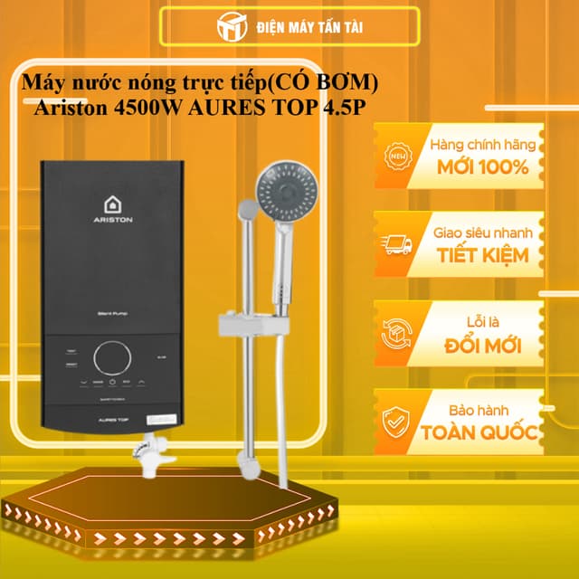 AURES TOP 4.5P - Máy nước nóng trực tiếp(CÓ BƠM) Ariston 4500W AURES TOP 4.5P - TOÀN QUỐC - Ảnh 11