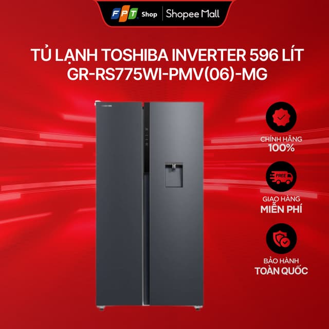 [Chỉ GH tận nơi] Tủ lạnh Toshiba Inverter Side By Side 596 lít GR-RS775WI-PMV(06)-MG - Ảnh 7