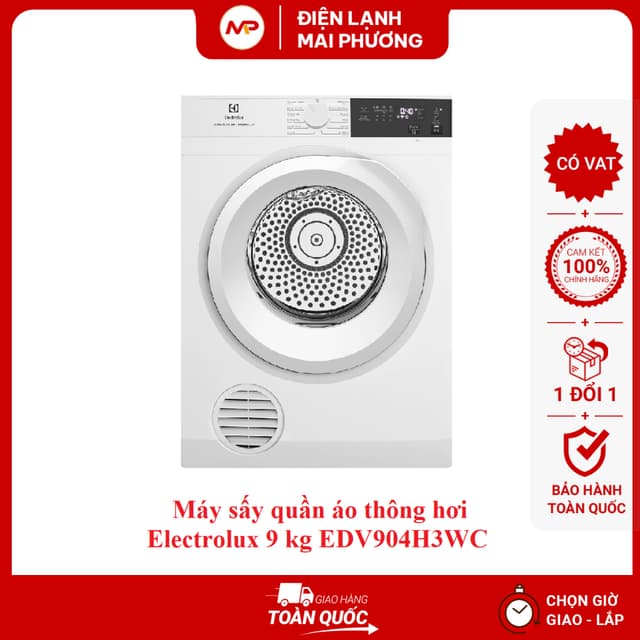 Máy sấy thông hơi Electrolux UltimateCare 9 kg EDV904H3WC - Bảo hành toàn quốc 24 tháng tại nhà - Ảnh 5