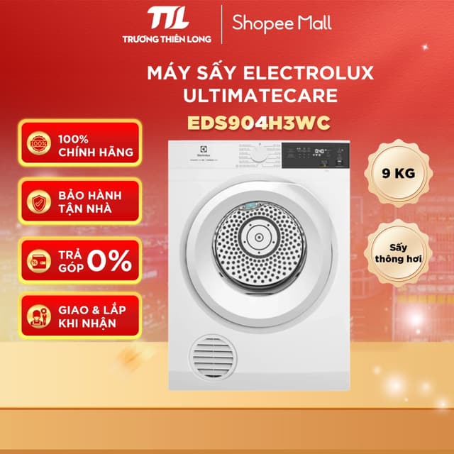 EDS904H3WC / EDS904N3SC Máy Sấy Thông Hơi Electrolux UltimateCare 9 kg [TOÀN QUỐC] - Ảnh 3