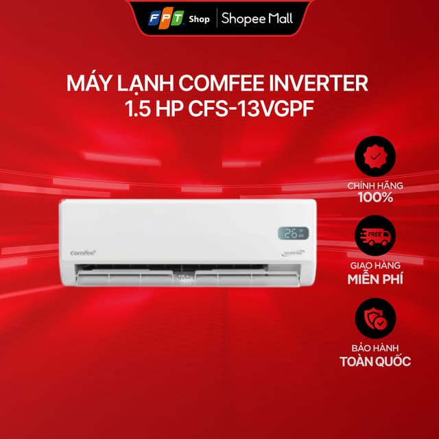 [Chỉ GH tận nơi] Máy Lạnh Comfee Inverter 1.5 HP CFS-13VGPF, điều khiển bằng giọng nói - Ảnh 7