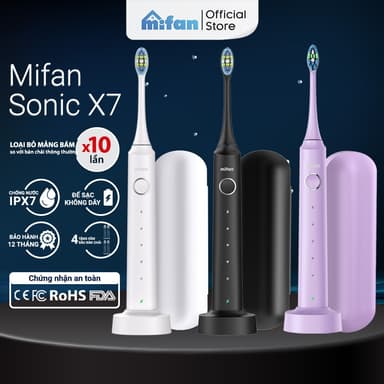 So sánh giá Bàn Chải Điện MIFAN Sonic X5 / X7 - Máy đánh răng sóng âm công nghệ Đức - Tặng kèm 3 đầu thay thế rẻ nhất?